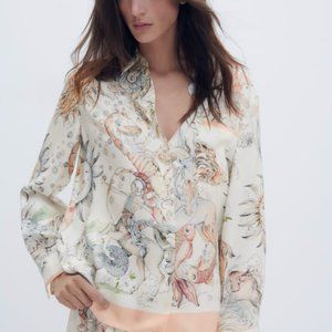 [Brand new!] Zara Limited Edition Silk Blouse (M)